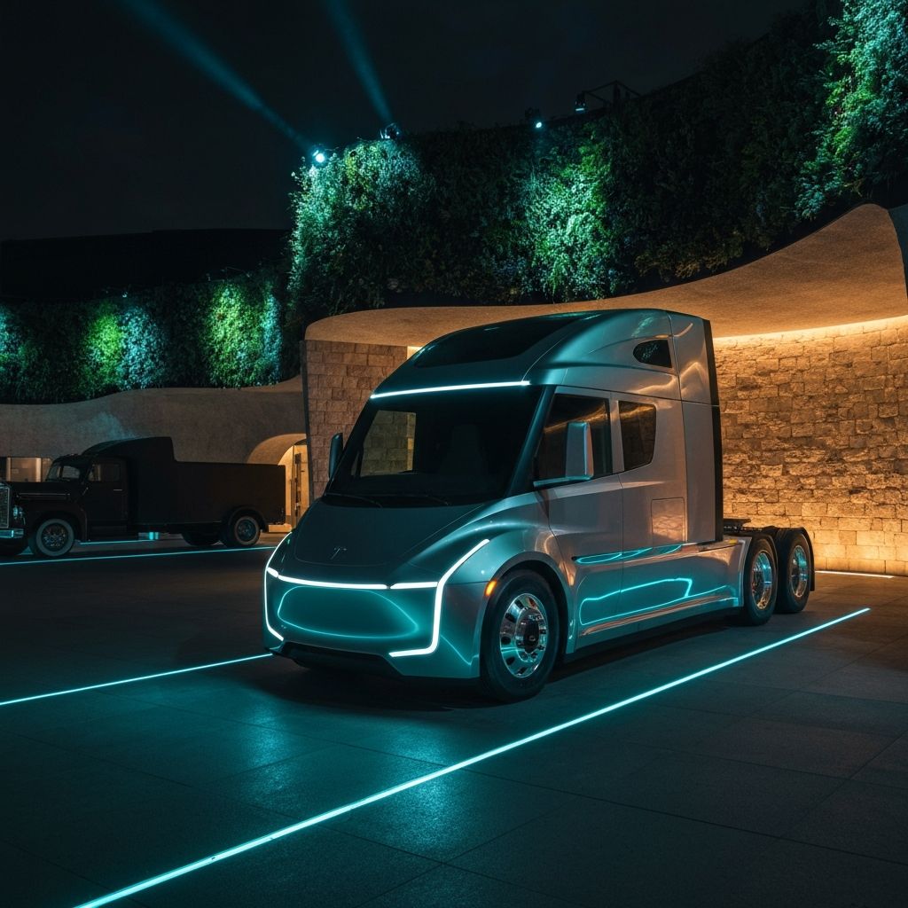 Elite Big Rigs Collection plaza featuring Tesla Semi Gen 2